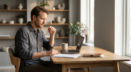 Investisseur analysant des options d'investissement en technologie américaine entre PEA et compte-titres